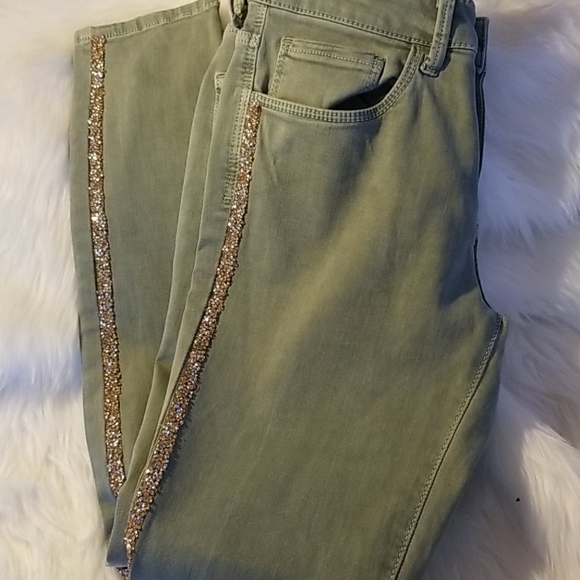 Zara Z1975 Skinny Jean's with Spakle Side Trim - Picture 2 of 8